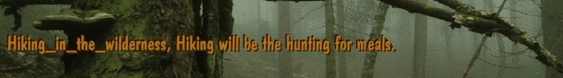 Hiking_in_the_wilderness, Hiking will be the hunting for meals.