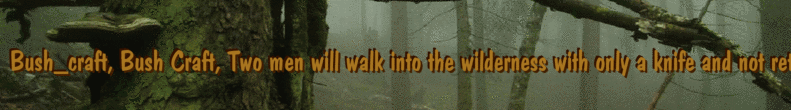 Bush_craft, Bush Craft, Two men will walk into the wilderness with only a knife and not return for 30 days