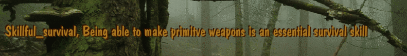 Skillful_survival, Being able to make primitve weapons is an essential survival skill