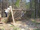 A lean-to shelter is a primitive but effectiv way of keeping out the elements in the wilderness